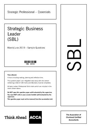 tt4u|Strategic Business Leader SBL .